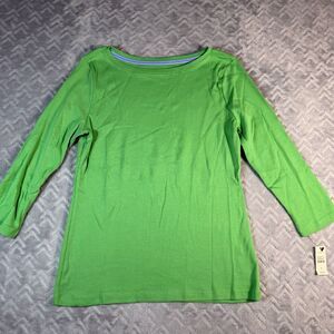 NWT Talbots Green Top Women's Size Small 3/4 Sleeve Tee Shirt Blouse